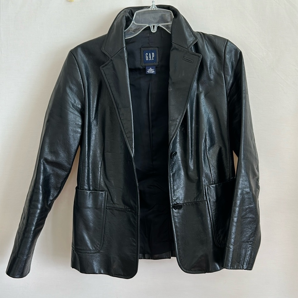 GAP LEATHER BLAZER